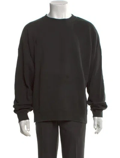 Pre-owned Essentials Crew Neck Long Sleeve Sweatshirt In Black