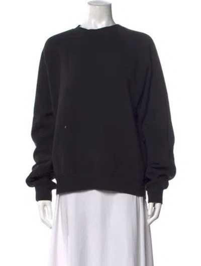 Pre-owned Essentials Crew Neck Long Sleeve Sweatshirt In Black