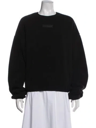 Pre-owned Essentials Crew Neck Long Sleeve Sweatshirt In Black