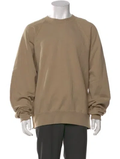 Pre-owned Essentials Crew Neck Long Sleeve Sweatshirt In Brown