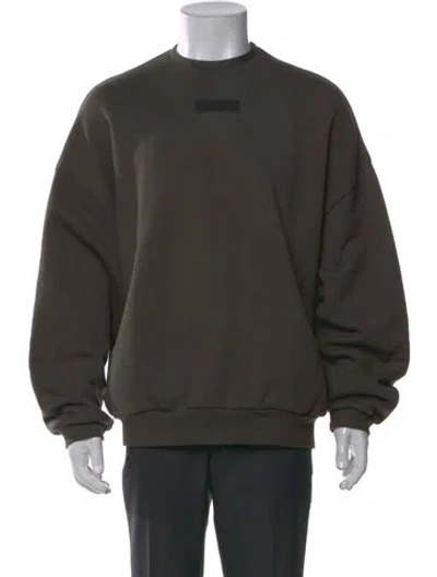 Pre-owned Essentials Crew Neck Long Sleeve Sweatshirt In Brown