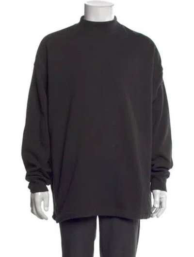 Pre-owned Essentials Crew Neck Long Sleeve Sweatshirt In Gray