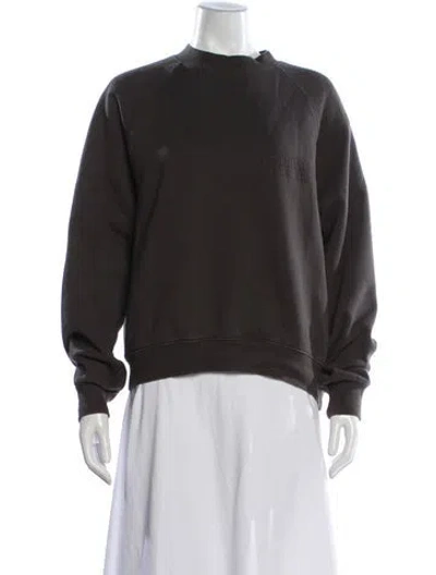 Pre-owned Essentials Crew Neck Long Sleeve Sweatshirt In Gray