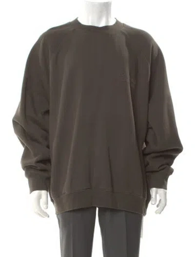 Pre-owned Essentials Crew Neck Long Sleeve Sweatshirt In Green