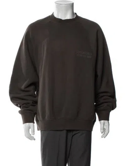 Pre-owned Essentials Crew Neck Long Sleeve Sweatshirt In Green