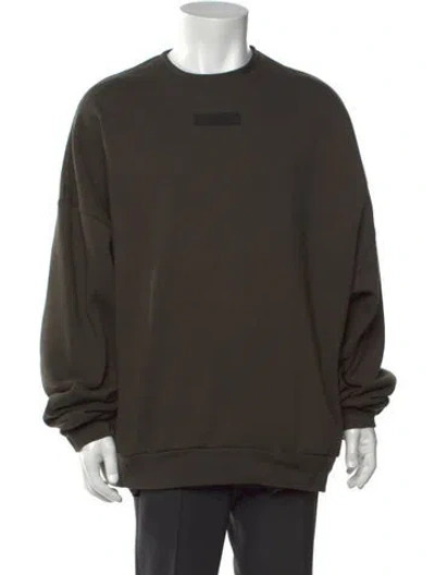 Pre-owned Essentials Crew Neck Long Sleeve Sweatshirt In Green