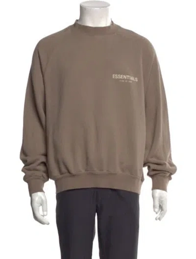 Pre-owned Essentials Crew Neck Long Sleeve Sweatshirt In Green