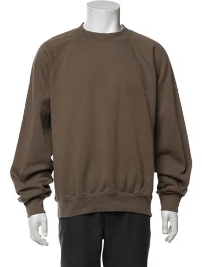 Pre-owned Essentials Crew Neck Long Sleeve Sweatshirt In Green