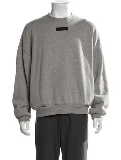 Pre-owned Essentials Crew Neck Long Sleeve Sweatshirt In Grey