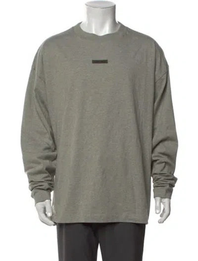 Pre-owned Essentials Crew Neck Long Sleeve Sweatshirt In Grey