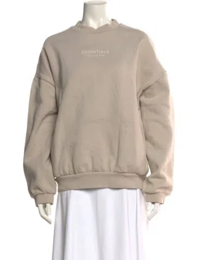Pre-owned Essentials Crew Neck Long Sleeve Sweatshirt In Neutral