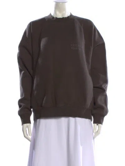Pre-owned Essentials Crew Neck Long Sleeve Sweatshirt In Neutral
