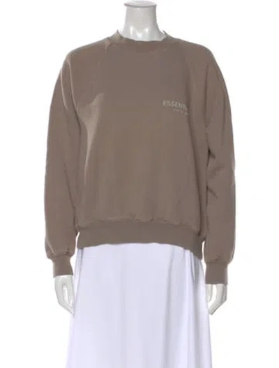 Pre-owned Essentials Crew Neck Long Sleeve Sweatshirt In Neutral