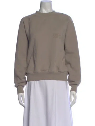 Pre-owned Essentials Crew Neck Long Sleeve Sweatshirt In Neutral