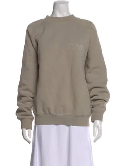 Pre-owned Essentials Crew Neck Long Sleeve Sweatshirt In Neutral