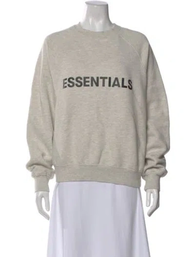 Pre-owned Essentials Crew Neck Long Sleeve Sweatshirt In Neutral