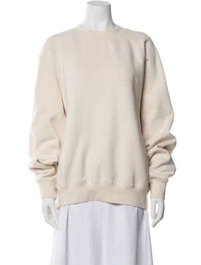 Pre-owned Essentials Crew Neck Long Sleeve Sweatshirt In Neutrals