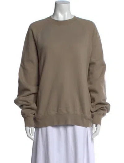 Pre-owned Essentials Crew Neck Long Sleeve Sweatshirt In Neutrals