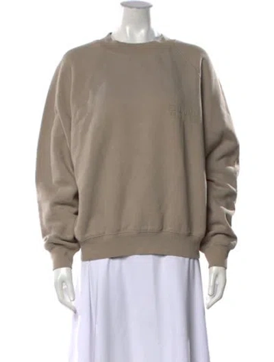 Pre-owned Essentials Crew Neck Long Sleeve Sweatshirt In Neutrals
