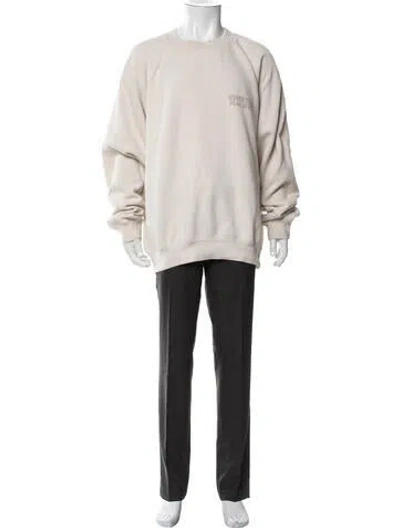 Pre-owned Essentials Crew Neck Long Sleeve Sweatshirt In Neutrals