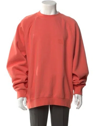 Pre-owned Essentials Crew Neck Long Sleeve Sweatshirt In Orange