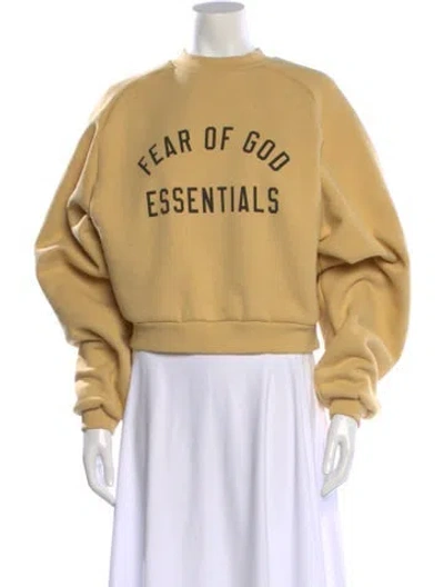 Pre-owned Essentials Crew Neck Long Sleeve Sweatshirt In Yellow