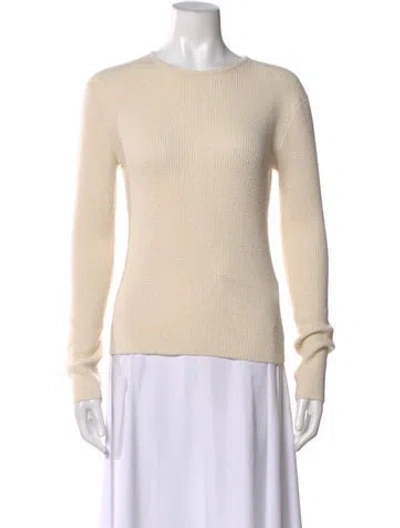 Pre-owned Essentials Crew Neck Long Sleeve Top In Neutral