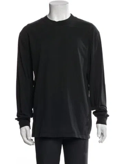 Pre-owned Essentials Crew Neck Long Sleeve T-shirt In Black