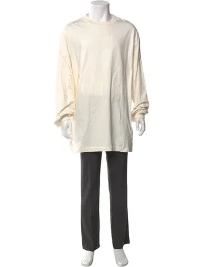 Pre-owned Essentials Crew Neck Long Sleeve T-shirt In Neutral