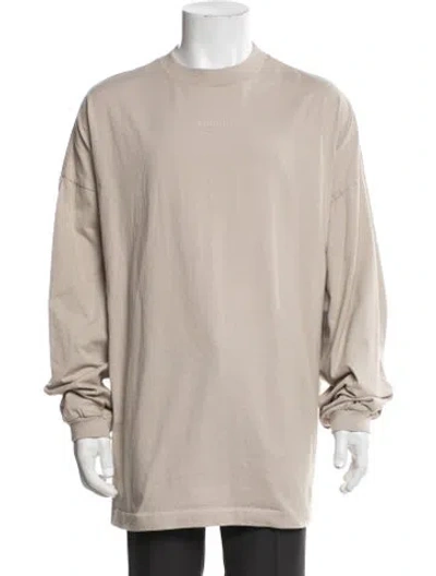 Pre-owned Essentials Crew Neck Long Sleeve T-shirt In Neutral