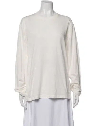 Pre-owned Essentials Crew Neck Long Sleeve T-shirt In Neutrals