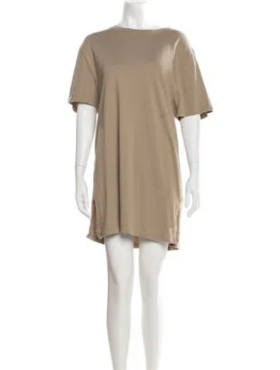 Pre-owned Essentials Crew Neck Mini Dress In Neutrals