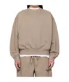 Essentials Crew Neck Pullover In Brown