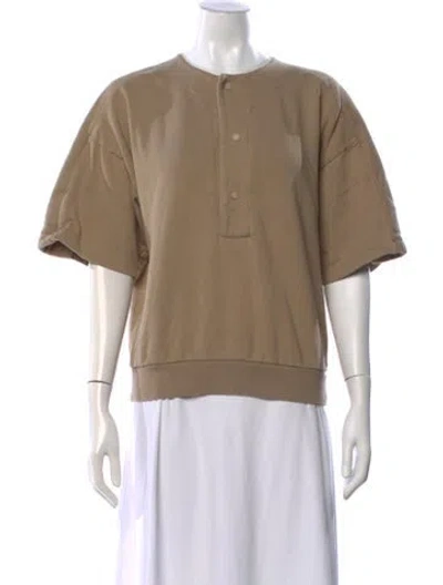 Pre-owned Essentials Crew Neck Short Sleeve Top In Neutral