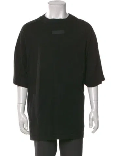 Pre-owned Essentials Crew Neck Short Sleeve T-shirt In Black