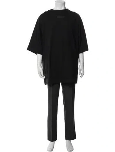 Pre-owned Essentials Crew Neck Short Sleeve T-shirt In Black