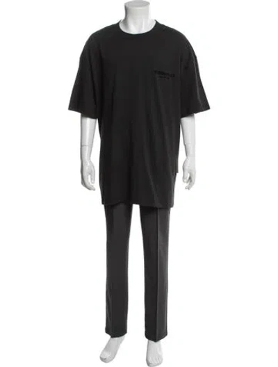 Pre-owned Essentials Crew Neck Short Sleeve T-shirt In Black