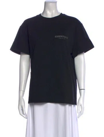 Pre-owned Essentials Crew Neck Short Sleeve T-shirt In Black