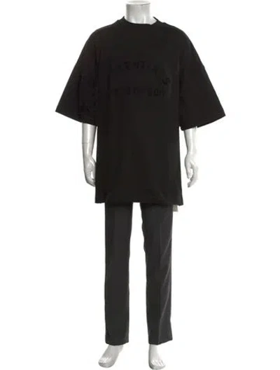 Pre-owned Essentials Crew Neck Short Sleeve T-shirt In Black