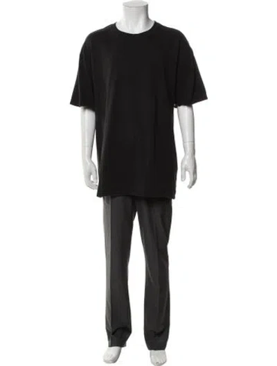 Pre-owned Essentials Crew Neck Short Sleeve T-shirt In Black
