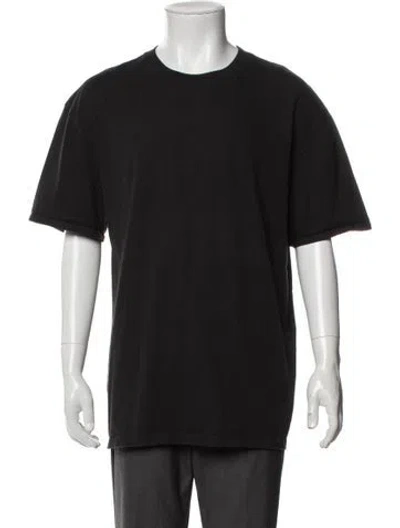 Pre-owned Essentials Crew Neck Short Sleeve T-shirt In Black