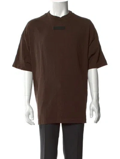 Pre-owned Essentials Crew Neck Short Sleeve T-shirt In Brown