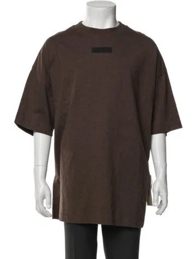 Pre-owned Essentials Crew Neck Short Sleeve T-shirt In Brown