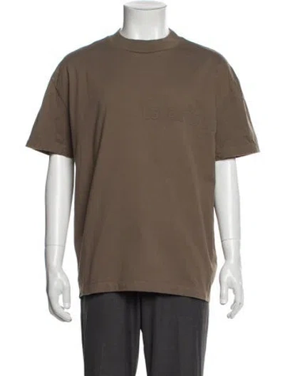 Pre-owned Essentials Crew Neck Short Sleeve T-shirt In Brown
