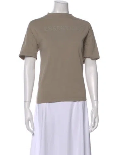 Pre-owned Essentials Crew Neck Short Sleeve T-shirt In Gray