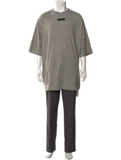 Pre-owned Essentials Crew Neck Short Sleeve T-shirt In Grey