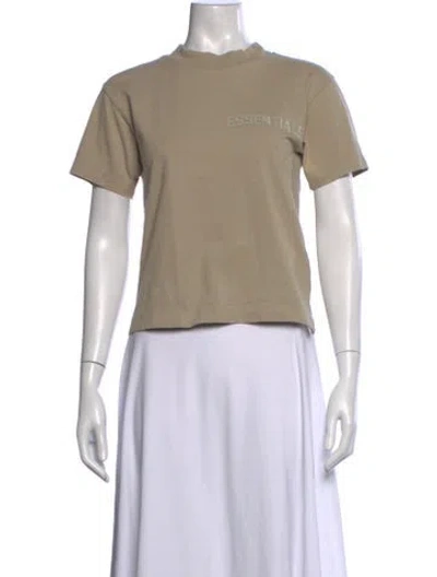 Pre-owned Essentials Crew Neck Short Sleeve T-shirt In Grey