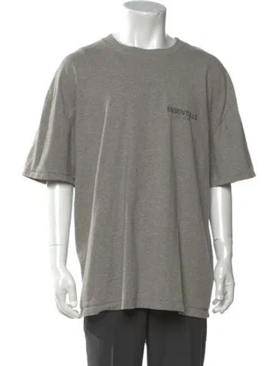 Pre-owned Essentials Crew Neck Short Sleeve T-shirt In Grey