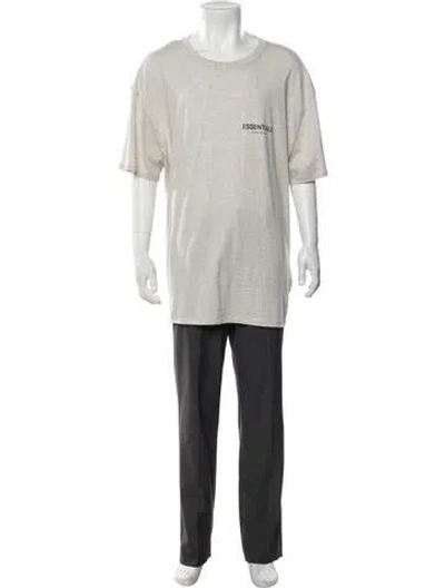 Pre-owned Essentials Crew Neck Short Sleeve T-shirt In Grey