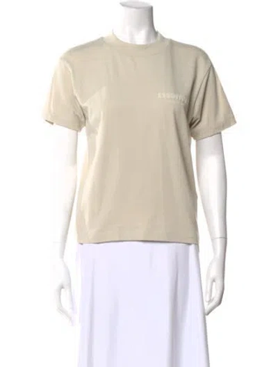 Pre-owned Essentials Crew Neck Short Sleeve T-shirt In Neutral